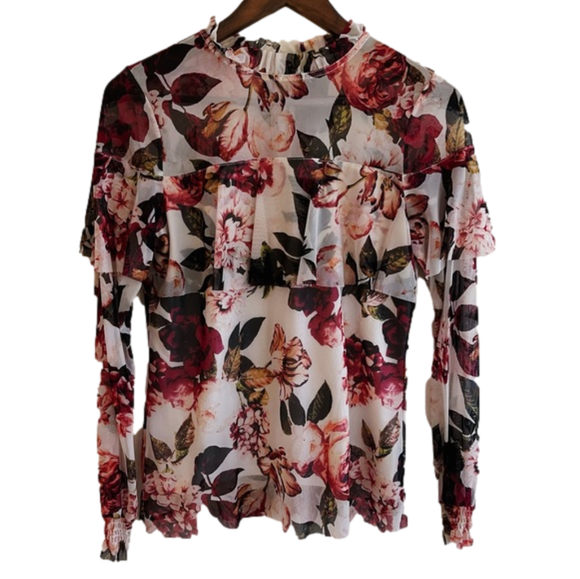 Worthington Tops - Worthington sheer & floral blouse